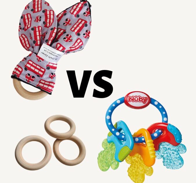 wooden teething rings vs plastic teething rings