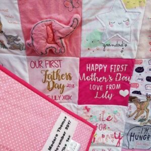 Personalised baby memory blanket