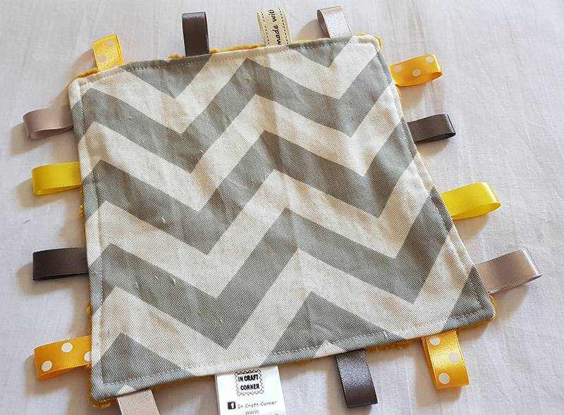 Grey Chevron Tag Comforter