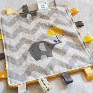 Yellow Elephant Taggie Blanket