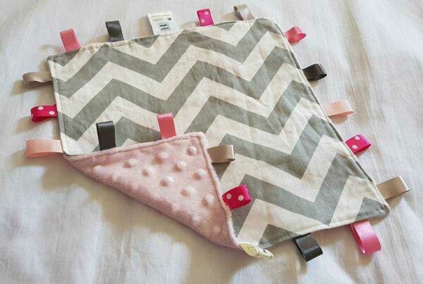 Grey Chevron Tag Comforter