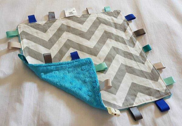 Grey Chevron Tag Comforter